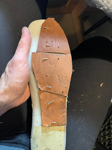 I've shifted the scrap pieces over toward the lateral side.