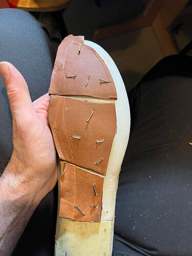 I did a worse job on the lateral side on round 1, so I cut away the flaps on that side.