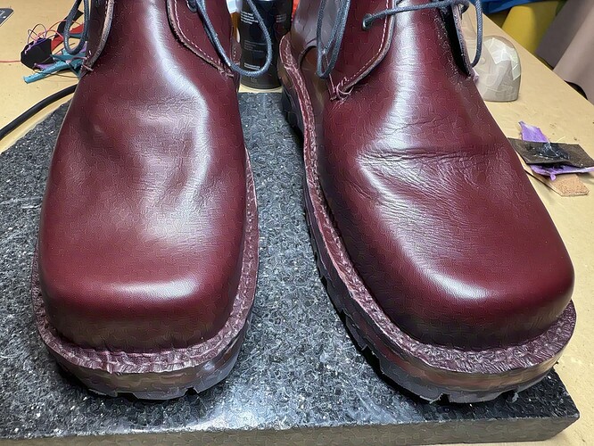 red boots finished stitchdown